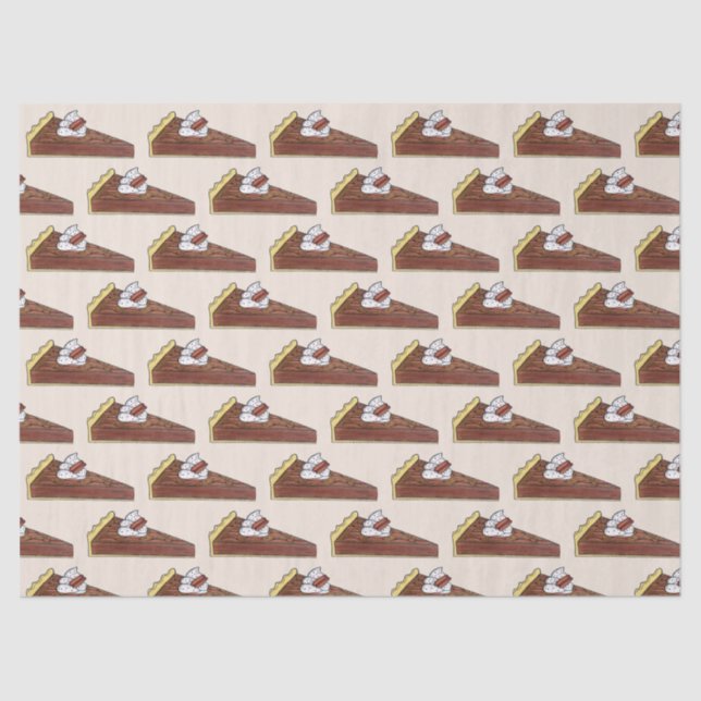 Papel De Seda Pecan Pie Tart Comida do Sul Dessert Foodie (Frente )