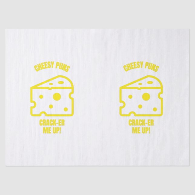 Papel De Seda Peças de queijo de crack, trocadilhos engraçados,  (Frente )