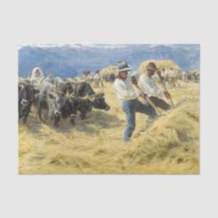 Papel De Seda Peder Severin Kroyer - Threshing in the Abruzzi