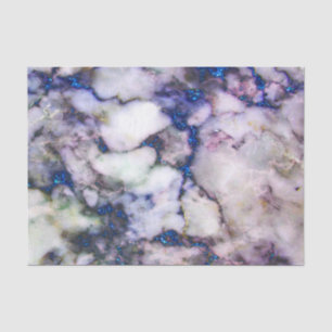 Papel De Seda Pedra de mármore de creme e brilho azul