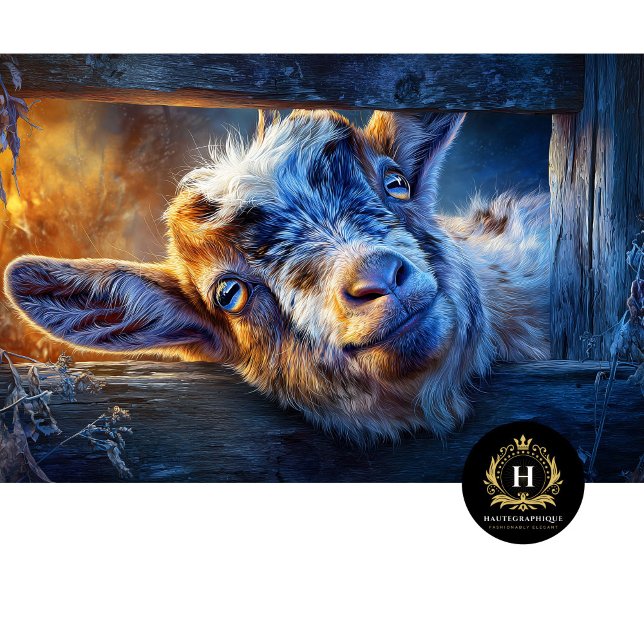 Papel De Seda Peekaboo Barn Door Baby Goat Portrait (Criador carregado)