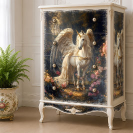 Papel De Seda Pégaso Alado Azul Vintage Mitologia Grega
