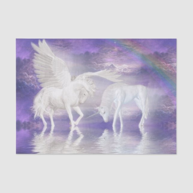 Papel De Seda Pegasus e unicórnio (Frente )
