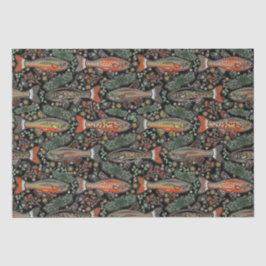 Papel De Seda Peixe água fresca, Design, Truta, Pesca