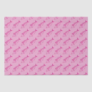 Papel De Seda Peixe Bonito Cachorro de Rosa Quente no Rosa Paste