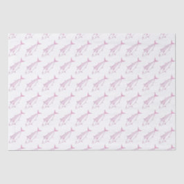 Papel De Seda Peixe Bonito Cinto-Rosa-Pastel e Branco