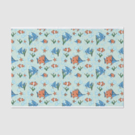 Papel De Seda Peixe de animação bonito