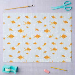 Papel De Seda Peixe-Justo Nadando na Água