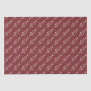 Papel De Seda Peixe-verdinho-branco-rosado-suave em Maroon