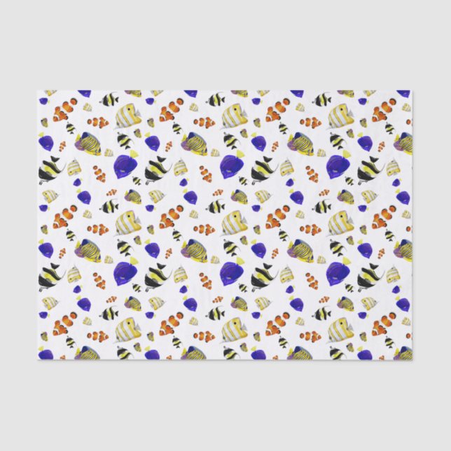 Papel De Seda Peixes coloridos (Frente )