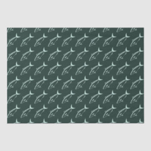 Papel De Seda Peixes de salmão australianos em Aqua em verde