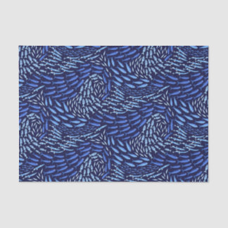 Papel De Seda Peixes do Oceano Azul para Nadar - Escuro