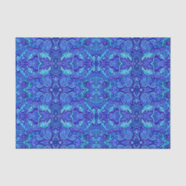 Papel De Seda Peixes Ondas Submarinas Boêmicas Padrão Árabe Boêm