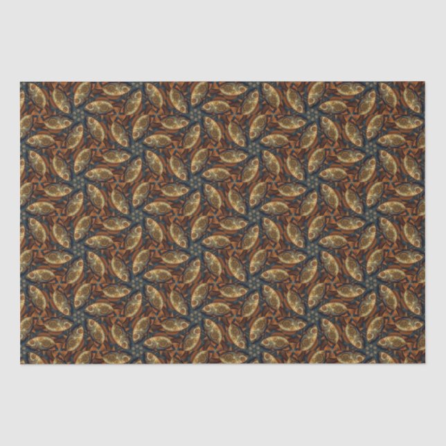 Papel De Seda Peixes Steampunk 2 de 3 (Frente )