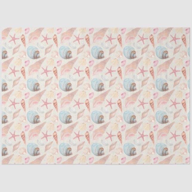 Papel De Seda Pela Série Sea Design 10 (Frente )