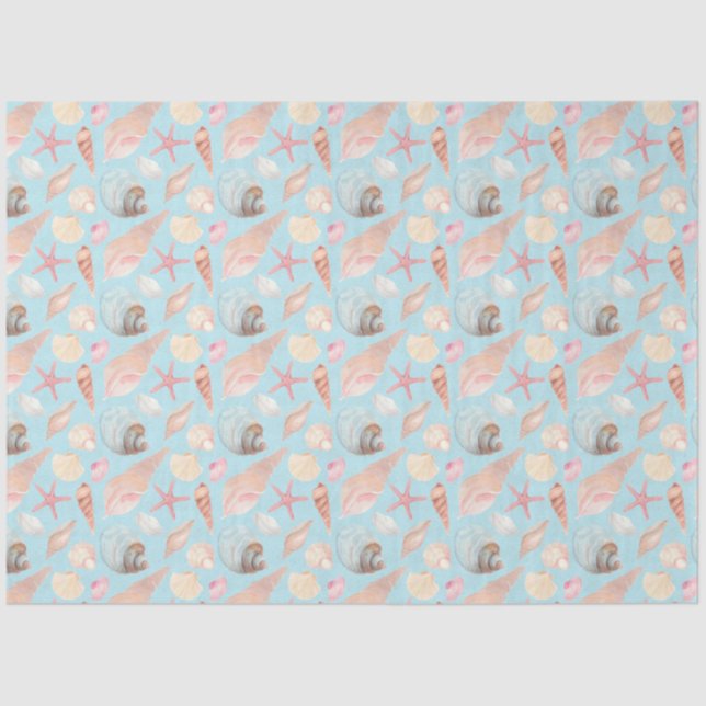 Papel De Seda Pela Série Sea Design 9 (Frente )