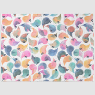 Papel De Seda Pele de Peixe Aquarela