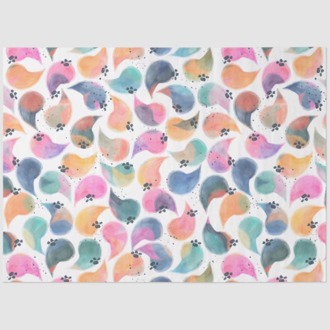 Papel De Seda Pele de Peixe Aquarela (Frente )