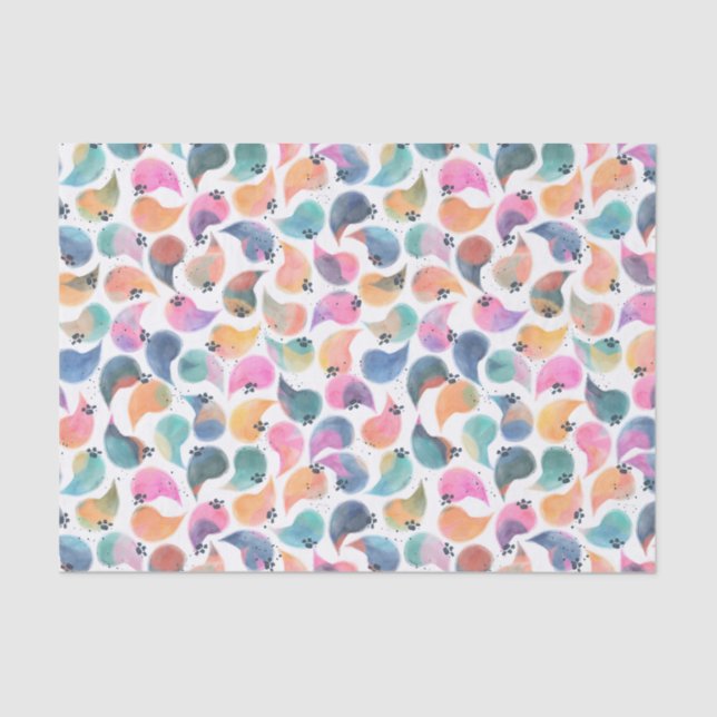 Papel De Seda Pele de Peixe Aquarela (Frente )