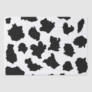 Papel De Seda Pele de Vaca Preto e Branco