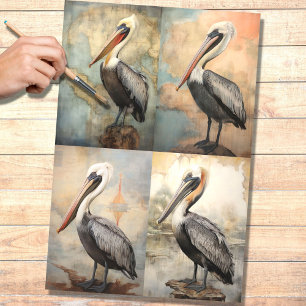 Papel De Seda Pelican Collage 1 Decoupage Paper