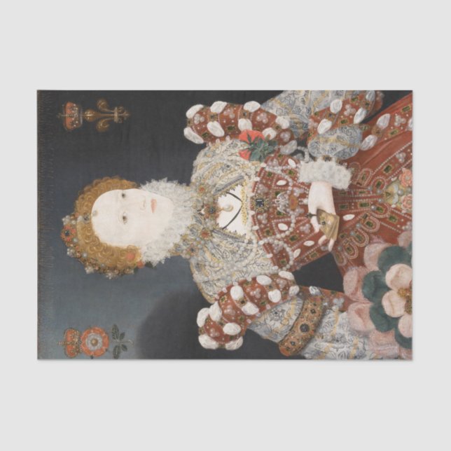 Papel De Seda Pelican Portrait Queen Elizabeth I (Frente )