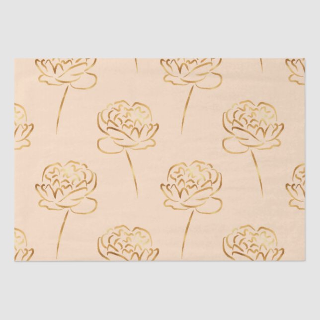 Papel De Seda película de cor azul e folha de ouro (Frente )