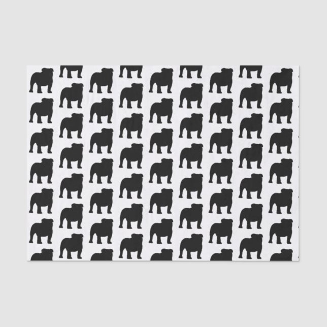 Papel De Seda Pelo Amor dos Cães Bulldog (Frente )