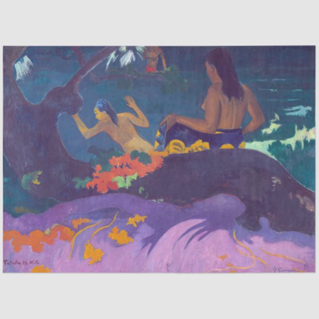Papel De Seda Pelo mar, Gauguin (Frente )