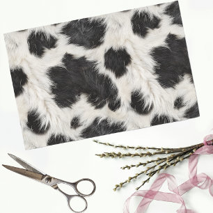 Papel De Seda Pelo Preto Branco Manchas Vaca