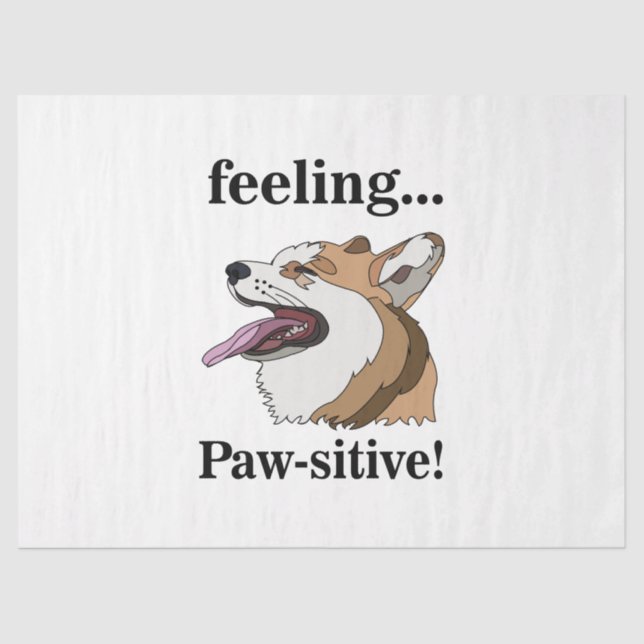 Papel De Seda Pembroke Welsh Corgi Cute Dog  (Frente )