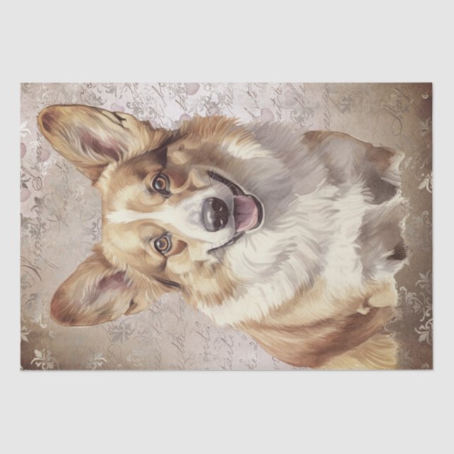 Papel De Seda Pembroke Welsh Corgi Dog (Frente )