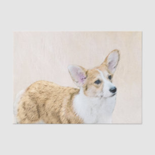 Papel De Seda Pembroke Welsh Corgi - Pintura Original para Cacho