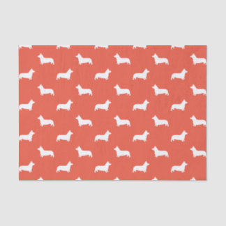 Papel De Seda Pembroke Welsh Corgi Silhouettes Padrão