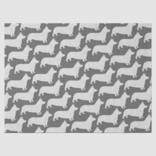 Papel De Seda Pembroke Welsh Corgi Silhouettes Padrão