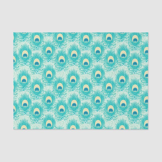 Papel De Seda Pena de pavão (Frente )