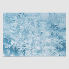 Papel De Seda penas abstrato azuis e flocos de neve