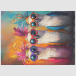 Papel De Seda Penas Brilhantes de Cockatoas