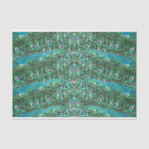 Papel De Seda Penas de pavão, abstrato - padrão acrílico