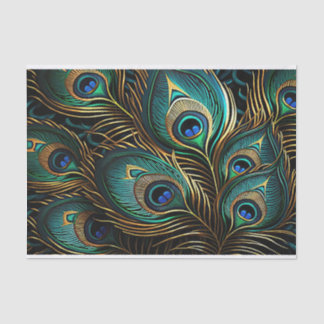 Papel De Seda Penas de Peacock