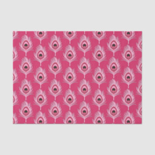Papel De Seda Penas de Peacock, Pink Pastel, rosa-rosa Fuchsia