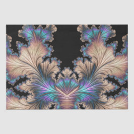 Papel De Seda Penas Fractais de Abstrato Elegante 11 Decoupage