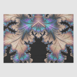 Papel De Seda Penas Fractais de Abstrato Elegante 12 Decoupage