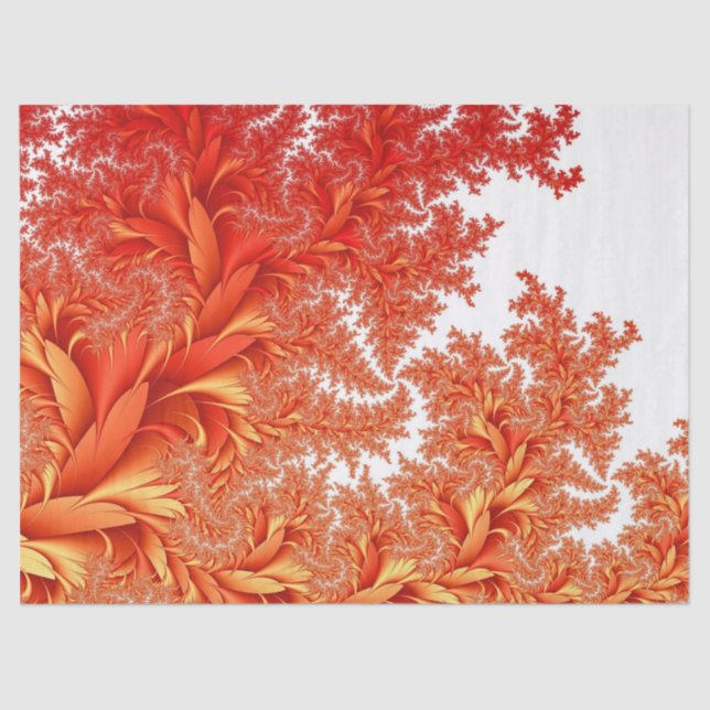 Papel De Seda Penas ou Ferns Fluffy (Frente )