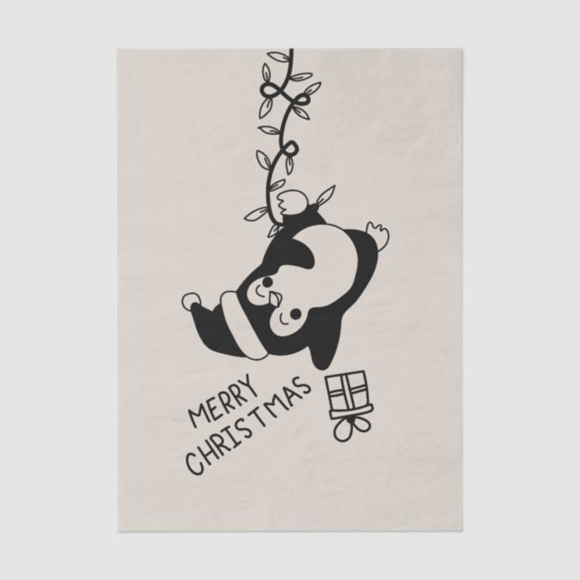 Papel De Seda Penguine distributing christmas gifts (Frente )