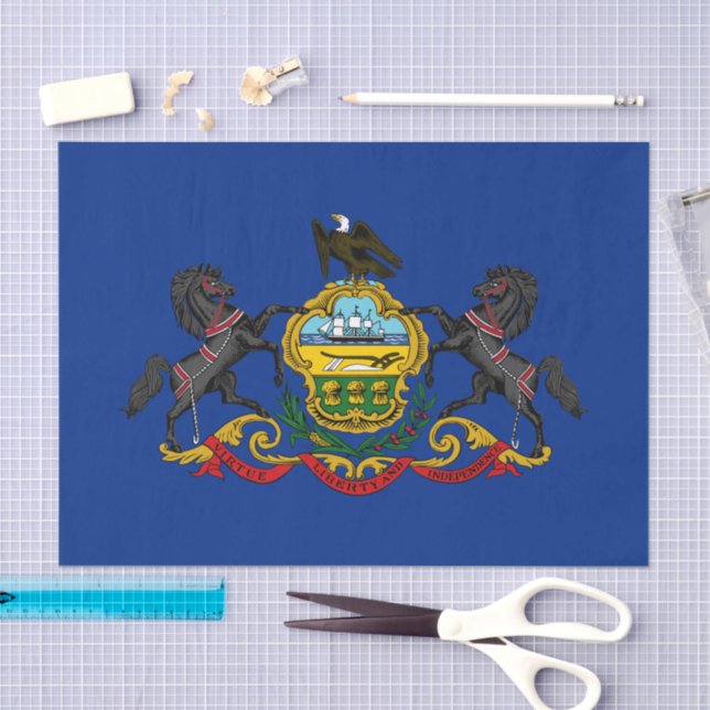 Papel De Seda Pennsylvania tissue paper, Pennsylvania Flag (Arte )