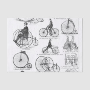 Papel De Seda Penny Farthing de Bicicleta de Alta Roda