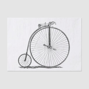 Papel De Seda Penny Farthing de Bicicleta de Alta Roda