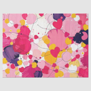 Papel De Seda "Pensamentos Aleatórios de Amor" - Abstrato Colori