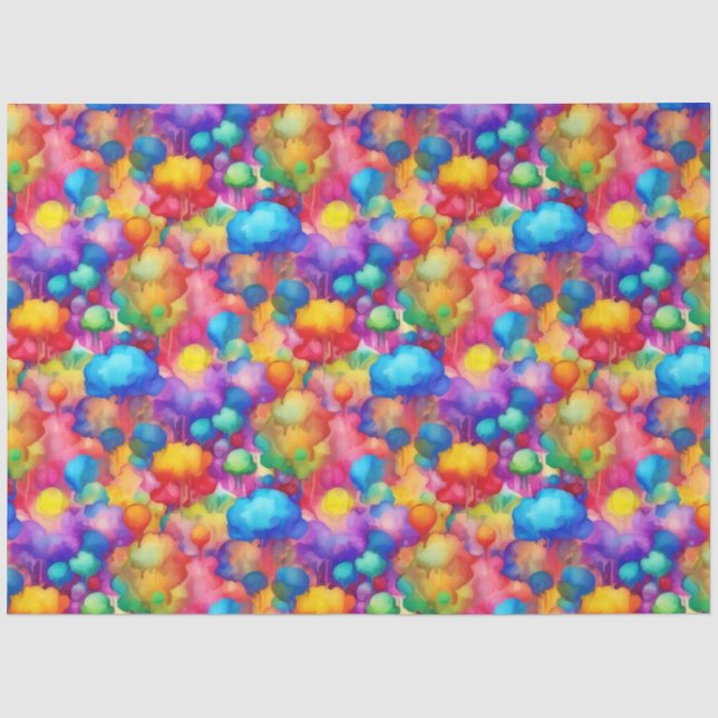 Papel De Seda Pensamentos Coloridos (Frente )